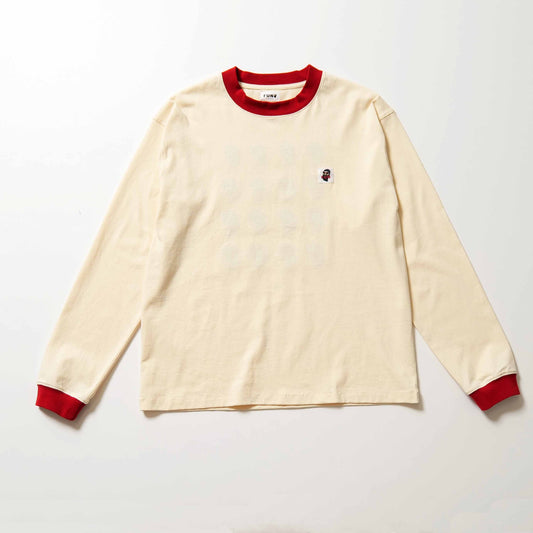 Back  embroidery Ringer L/S Tee