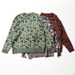 geometric crew knit -green-